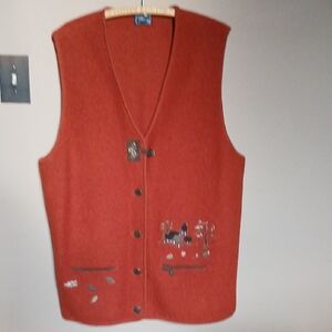 Burnt Orange XXL wool Vest